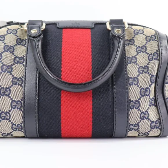GUCCI Monogram Vintage Web Small Boston - Picture 3 of 16